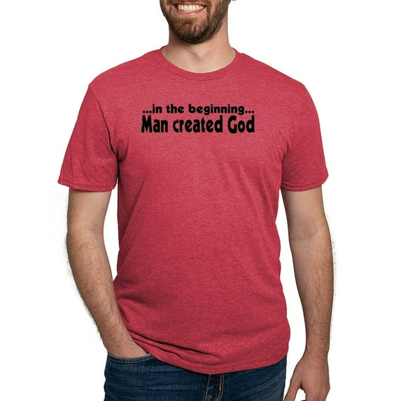 CafePress - In The Beginning T Shirt - Mens Tri-blend T-Shirt