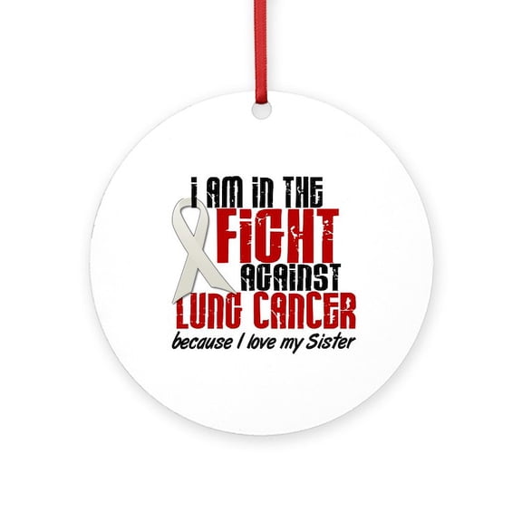 CafePress - In The Fight 1 LC (Sister) - Round Wood Ornament 4"