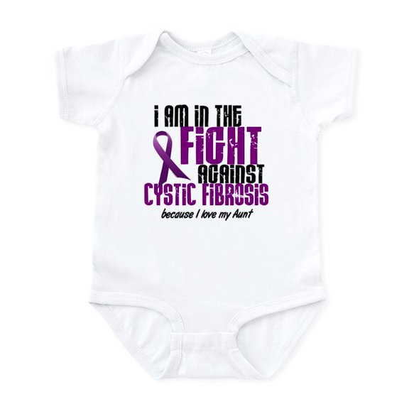 CafePress - In The Fight Against CF 1 (Aunt) Infant Bodysuit - Baby Light Bodysuit, Size Newborn - 24 Months