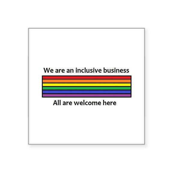 CafePress - Inclusive Business Logo Sticker - Square Sticker 3" x 3"