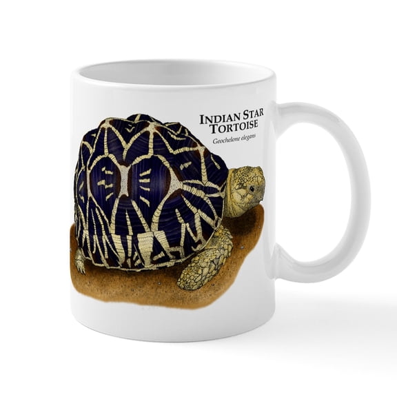 CafePress - Indian Star Tortoise Mug - 11 oz Ceramic Mug - Novelty Coffee Tea Cup