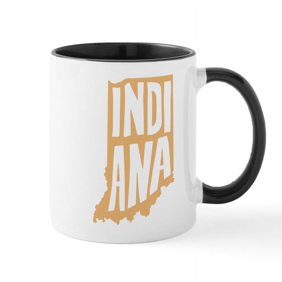 CafePress - Indiana - 11 oz Ceramic Mug - Novelty Coffee Tea Cup