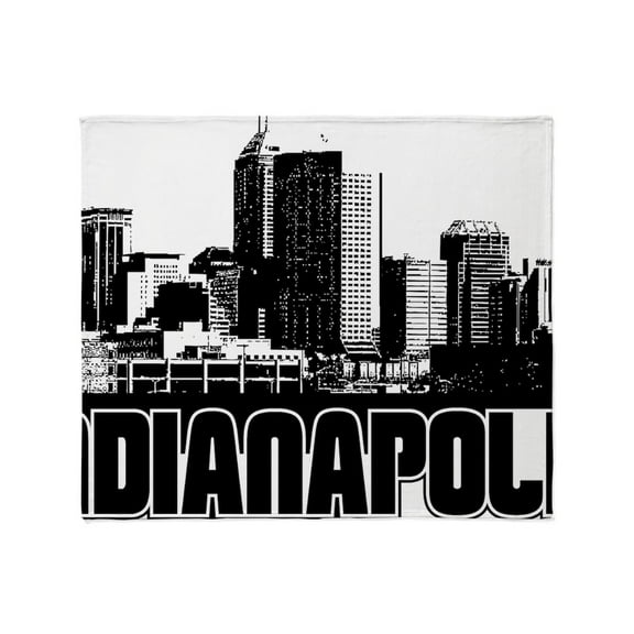 CafePress - Indianapolis Skyline Throw Blanket - Soft Fleece Throw Blanket, 50"x60" for All Ages