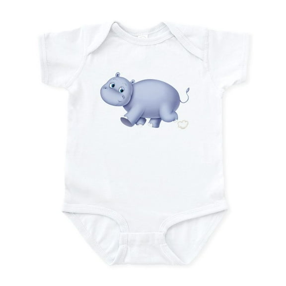 CafePress - Indigo Hippo Infant Bodysuit - Baby Light Bodysuit, Size Newborn - 24 Months