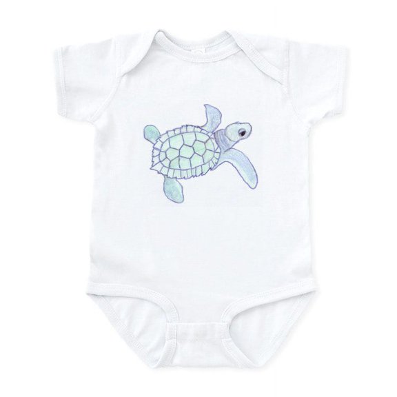 CafePress - Infant Bodysuit: Baby Sea Turtle - Baby Light Bodysuit, Size Newborn - 24 Months