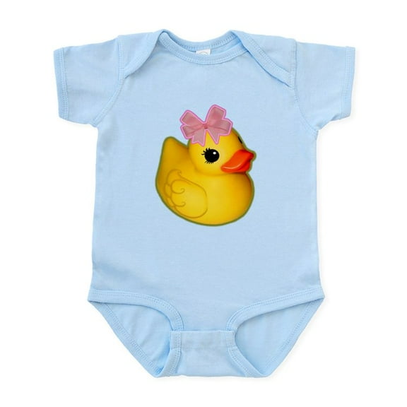 CafePress - Infant Bodysuit Duckie (Pnk Or Wht) - Baby Light Bodysuit, Size Newborn - 24 Months