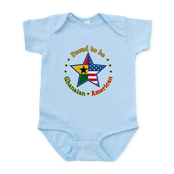 CafePress - Infant Bodysuit/Ghanaian American - Baby Light Bodysuit
