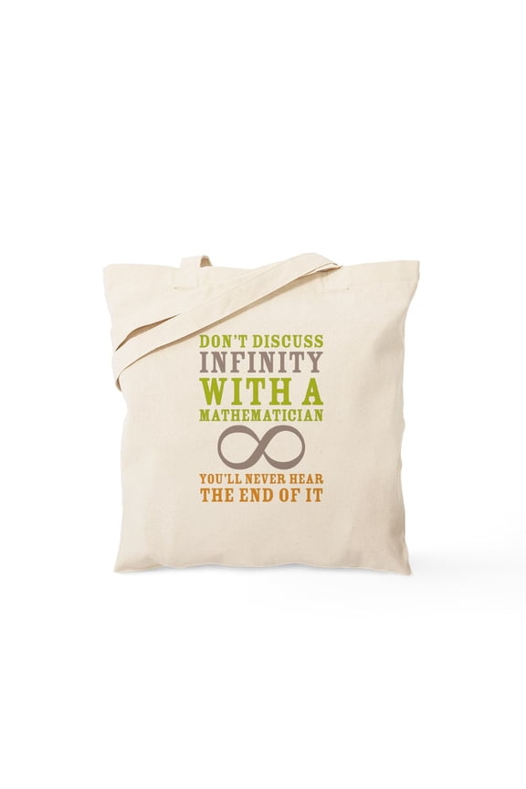 - Infinity Math Tote Bag - Unisex Canvas Tote Bag, Beige, 1-Piece