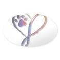 thumbnail image 1 of CafePress - Infinity Paw Sticker - Sticker (Oval), 1 of 1