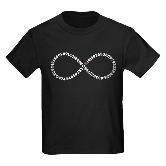CafePress - Infinity Pi Kids Dark T Shirt - Dark T-Shirt Kids XS-XL