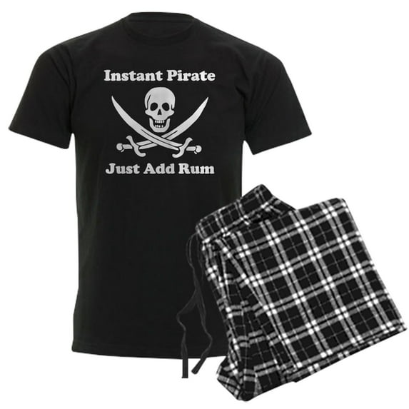 CafePress - Instant Pirate Men's Dark Pajamas - Men's Dark Loose Fit Cotton Pajama Set
