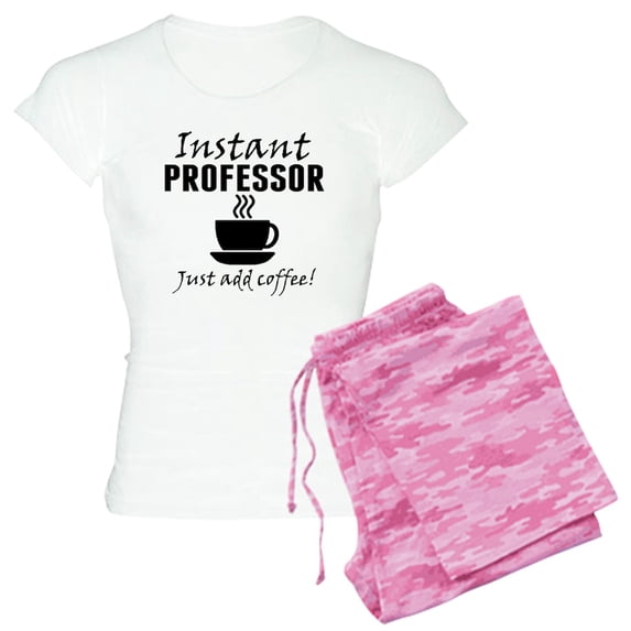 CafePress - Instant Professor Just Add Coffee Pajamas - Women's Light Pajamas