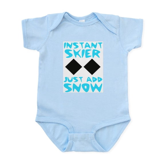 CafePress - Instant Skier Infant Bodysuit - Baby Light Bodysuit, Size Newborn - 24 Months