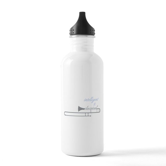 CafePress - Intelligent & Classical Stainless Water Bottle 1.0 - Stainless Steel Water Bottle, Sports Bottle, 1.0L