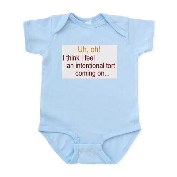 CafePress - Intentional Tort Body Suit - Baby Light Bodysuit, Size Newborn - 24 Months
