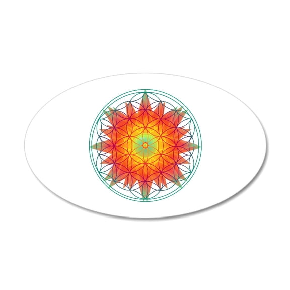 CafePress - Internal Sun - 35x21 Oval Wall Decal