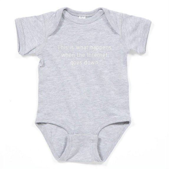 CafePress - Internet Down - Cute Infant Bodysuit Baby Romper - Size Newborn - 24 Months