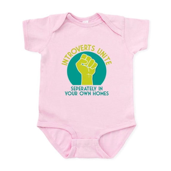 CafePress - Introverts Unite Baby Light Bodysuit - Baby Light Bodysuit, Size Newborn - 24 Months