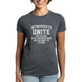 thumbnail image 1 of CafePress - Introverts Unite Women's Dark T Shirt - Women's Traditional Fit Dark T-Shirt, 1 of 4