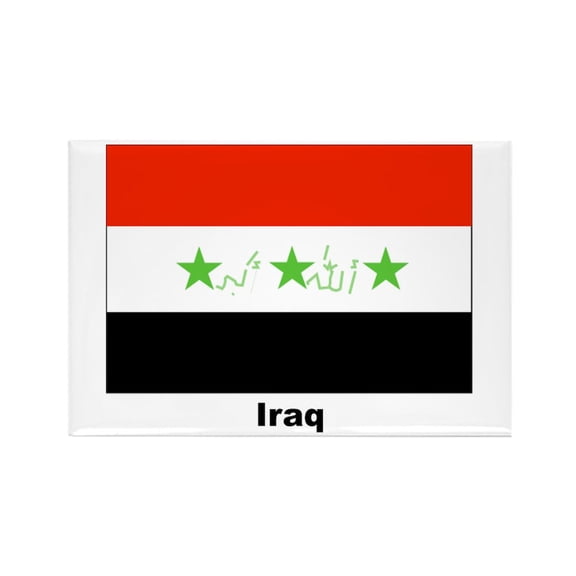 CafePress - Iraq Iraqi Flag - Rectangle Magnet, 2"x3" Refrigerator Magnet