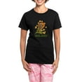 thumbnail image 1 of CafePress - Ireland Golden Irish Harp Women's Dark Pajamas - Women's Short Sleeve Print T-Shirt and Pants Dark Cotton Pajama Set, 1 of 7