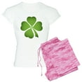 thumbnail image 1 of CafePress - Ireland Irish Clover Women's Light Pajamas - Women's Short Sleeve Print T-Shirt and Pants Light Cotton Pajama Set, 1 of 7