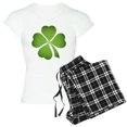 thumbnail image 1 of CafePress - Ireland Irish Clover Women's Light Pajamas - Women's Short Sleeve Print T-Shirt and Pants Light Cotton Pajama Set, 1 of 7