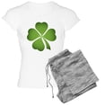 thumbnail image 1 of CafePress - Ireland Irish Clover Women's Light Pajamas - Women's Short Sleeve Print T-Shirt and Pants Light Cotton Pajama Set, 1 of 7