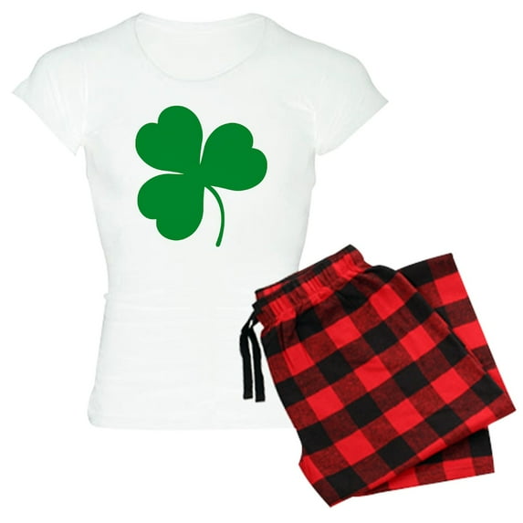 CafePress - Ireland Irish Clover Women's Light Pajamas - Women's Short Sleeve Print T-Shirt and Pants Light Cotton Pajama Set