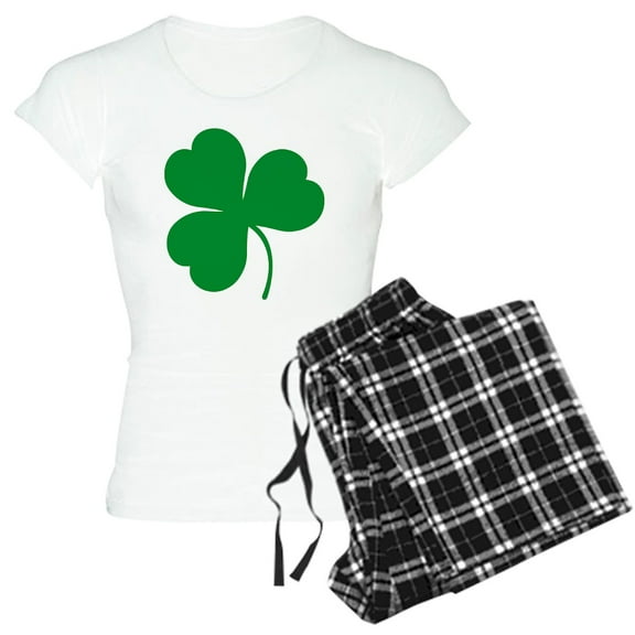 CafePress - Ireland Irish Clover Women's Light Pajamas - Women's Short Sleeve Print T-Shirt and Pants Light Cotton Pajama Set