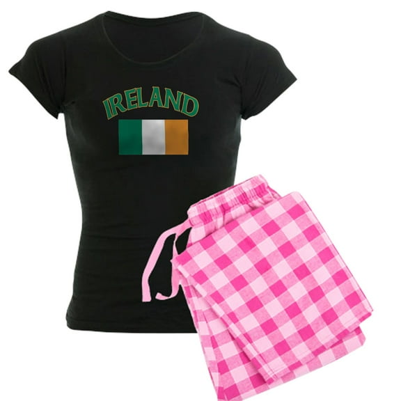 CafePress - Ireland Women's Dark Pajamas - Women's Short Sleeve Print T-Shirt and Pants Dark Cotton Pajama Set