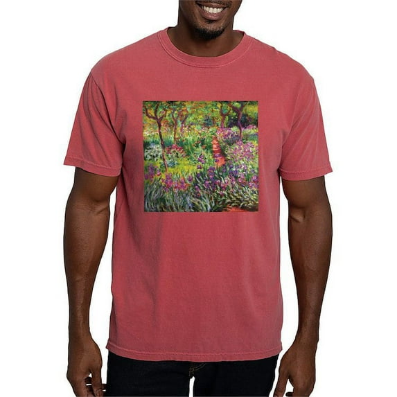 CafePress - Iris Garden By Claude Monet Men's Comfort Colors® - Mens Comfort Colors Shirt