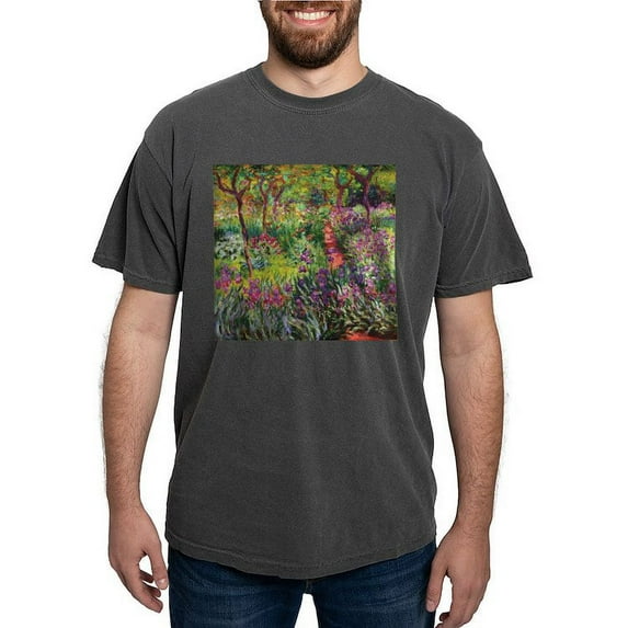 CafePress - Iris Garden By Claude Monet Men's Comfort Colors® - Mens Comfort Colors Shirt