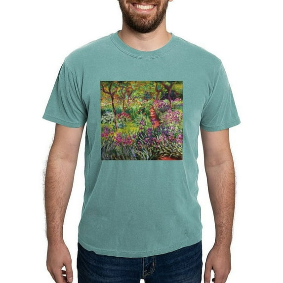 CafePress - Iris Garden By Claude Monet Men's Comfort Colors® - Mens Comfort Colors Shirt