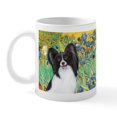 thumbnail image 1 of CafePress - Irises & Papillon Mug - 11 oz Ceramic Mug - Novelty Coffee Tea Cup, 1 of 3