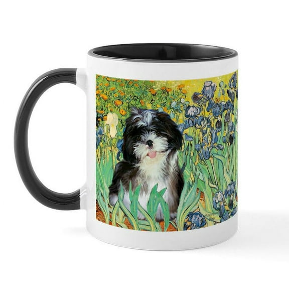 CafePress - Irises / Shih Tzu #12 Mug - 11 oz Ceramic Mug - Novelty Coffee Tea Cup