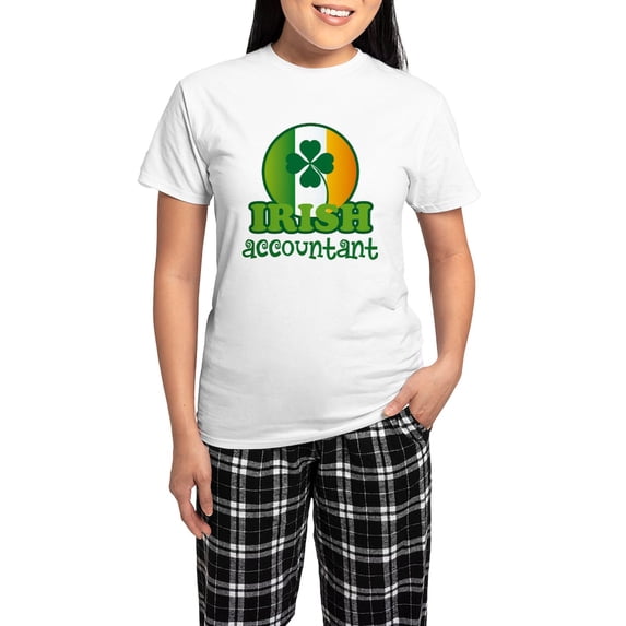CafePress - Irish Accountant Women's Light Pajamas - Women's Short Sleeve Print T-Shirt and Pants Light Cotton Pajama Set