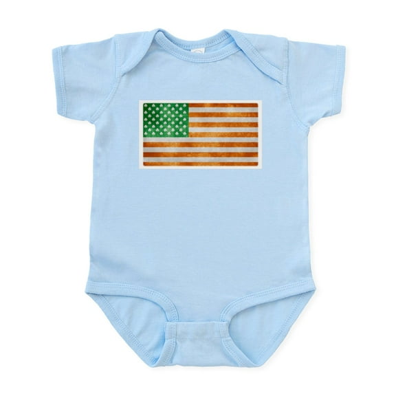 CafePress - Irish American Flag Body Suit - Baby Light Bodysuit, Size Newborn - 24 Months