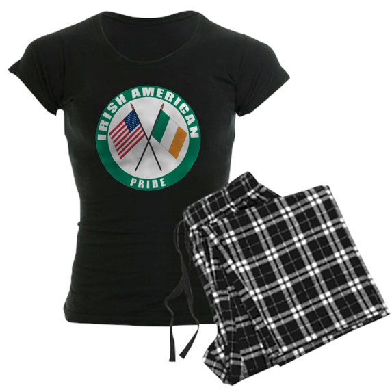 CafePress - Irish American Pride Women's Dark Pajamas - Women's Short Sleeve Print T-Shirt and Pants Dark Cotton Pajama Set