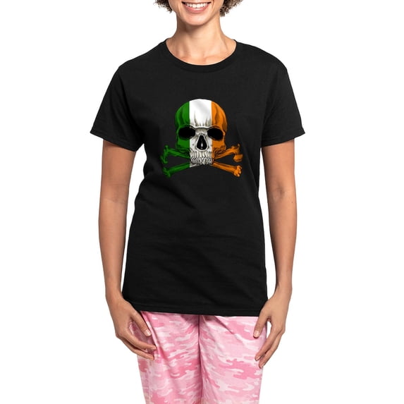 CafePress - Irish Bad Ass_Plain Women's Dark Pajamas - Women's Short Sleeve Print T-Shirt and Pants Dark Cotton Pajama Set