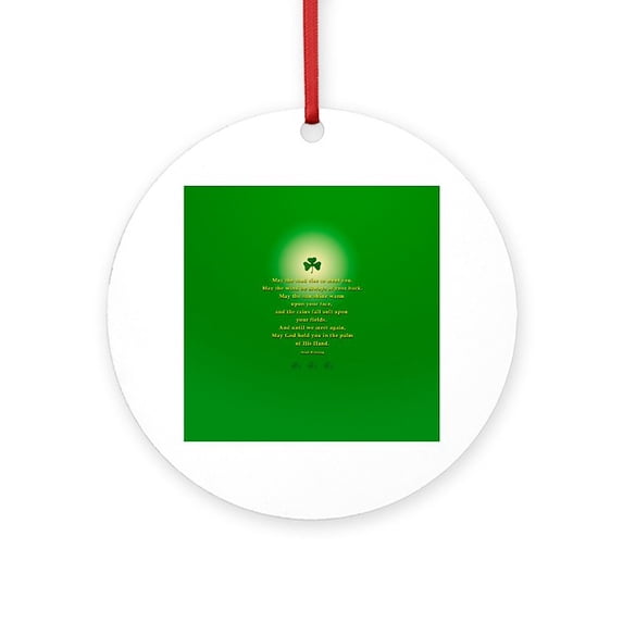 CafePress - Irish Blessing 21 - Round Wood Ornament 4"