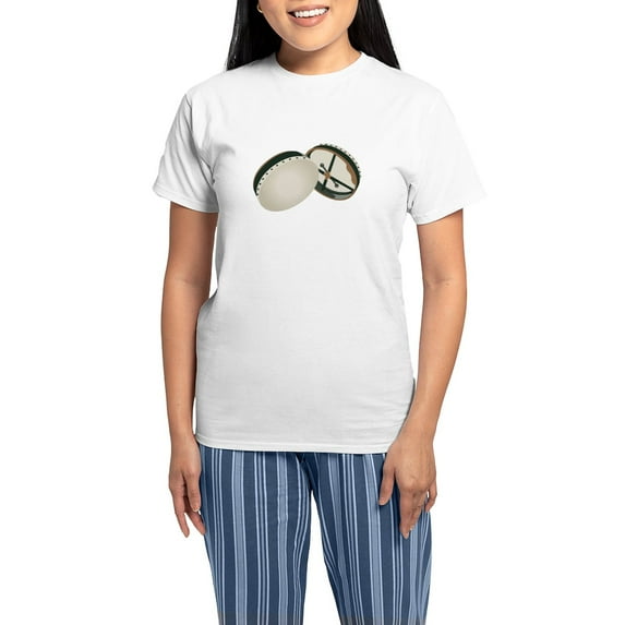 CafePress - Irish Bodhran Drums Pajamas - Women's Short Sleeve Print T-Shirt and Pants Light Cotton Pajama Set