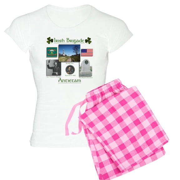 CafePress - Irish Brigade At Antietam Women's Light Pajamas - Women's Short Sleeve Print T-Shirt and Pants Light Cotton Pajama Set