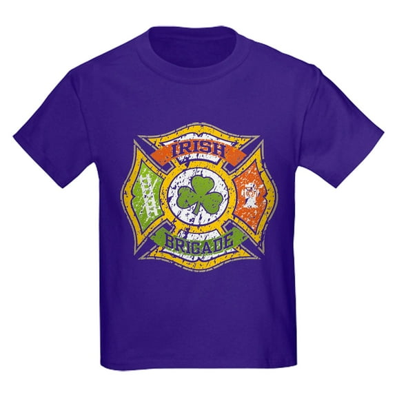 CafePress - Irish Brigade Kids Dark T Shirt - Dark T-Shirt Kids XS-XL
