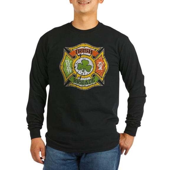 CafePress - Irish Brigade Long Sleeve Dark T Shirt - Long Sleeve Dark T-Shirt