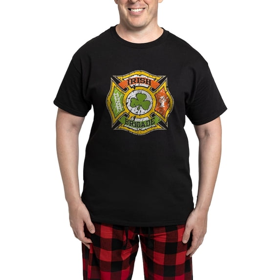 CafePress - Irish Brigade Men's Dark Pajamas - Men's Dark Loose Fit Cotton Pajama Set