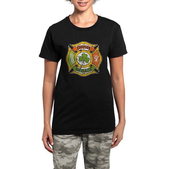 CafePress - Irish Brigade Women's Dark Pajamas - Women's Short Sleeve Print T-Shirt and Pants Dark Cotton Pajama Set