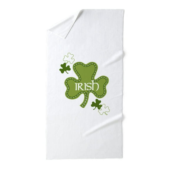 CafePress - Irish Clover - Large Beach Towel, Soft 30"x60" Towel with Unique Design