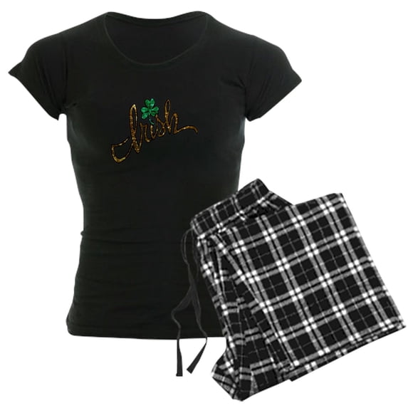CafePress - Irish Clover Shamrock - Women's Dark Pajamas