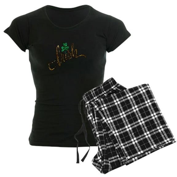CafePress - Irish Clover Shamrock - Women's Dark Pajamas